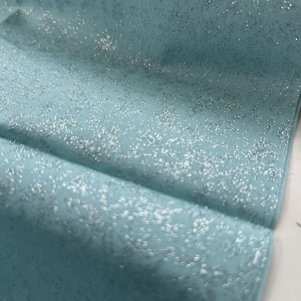 Michael Miller Fairy Frost Blue Shimmery Cotton Quilting Fabric 22 X 42 CM0376